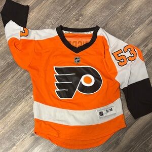 NHL Philadelphia Flyers Youth Orange and White Hockey Jersey
